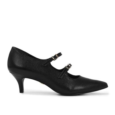 Scarpin cuero napa basic negro