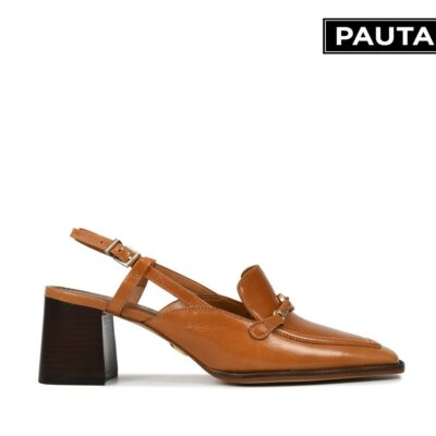 Slingback loafer cuero caseinado trigo