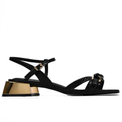 Sandalia cuero napa fly negro