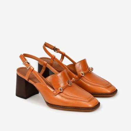 Slingback loafer cuero caseinado trigo - Imagen 4