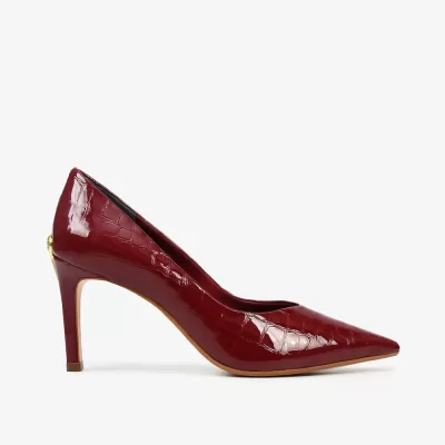 Scarpin cuero glossy cabernet